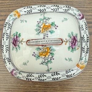 Antique S. Hancock & Sons “Verlaine” Lidded Soap Dish – Hand-Painted Corona Ware